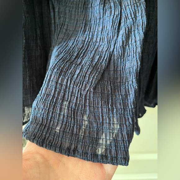 NWT Lush Brand Navy Short Sleeve Tiered Dress Women’s Size Medium - Picture 5 of 15